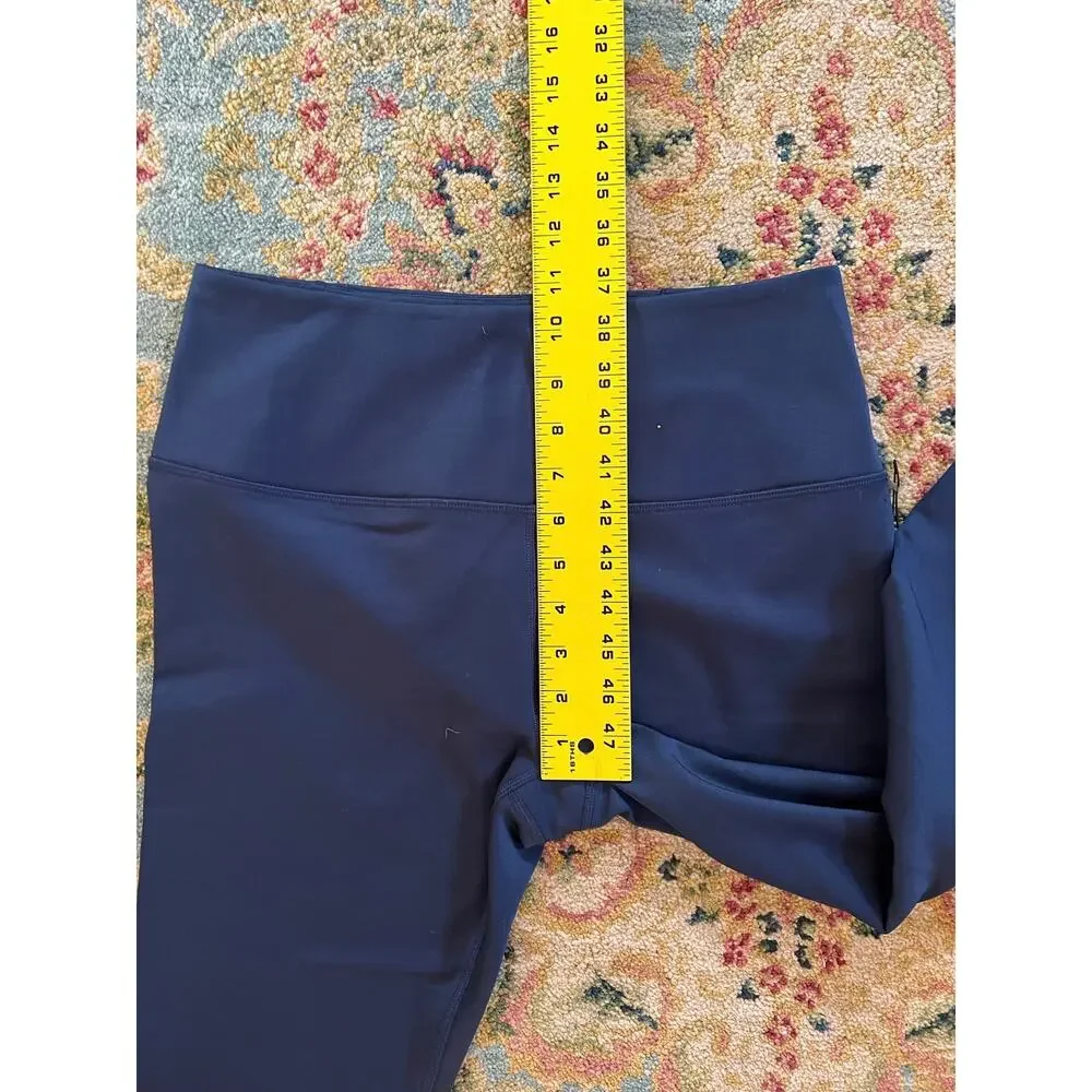 Spyder Athletic Navy Blue Leggings with Back Zipper Pocket